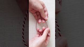 Easy Friendship Bracelet with Sewing Thread shorts diy [upl. by Inman]