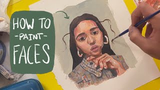 How to paint portraits with acrylic paint  real time tutorial ⭐️ [upl. by Reinhardt826]