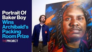 Portrait Of Baker Boy Wins Archibalds Packing Room Prize [upl. by Idleman665]