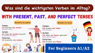 Can You Speak German Fluently with These Essential Verbs Präsens Perfekt Präteritum Top Verbs [upl. by Lucey]