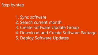 Deploy Microsoft monthly patches in SCCM step by step [upl. by Htebzil]