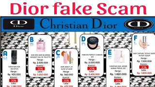 Dior Affiliate Penipuan menaikan Rating produk christian Dior fake [upl. by Llenrac]