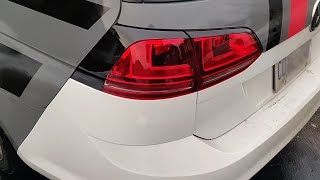 VW MK7 amp 75 Tail Light Eyelid Install [upl. by Gustin794]