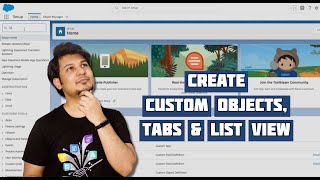 Create Custom Object Tabs and ListView in lightning Salesforce  EP02 [upl. by Mellar]