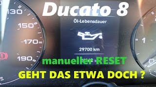 Ölwechselanzeige RESET manuell Ducato 8 ganz ohne OBD [upl. by Mureil]