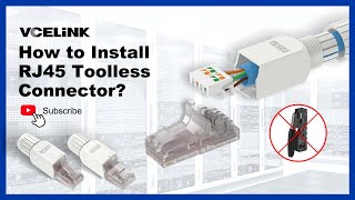 How to Install RJ45 Toolless Connector  VCELINK [upl. by Ihsorih]