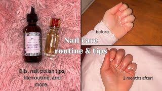 Nail growth journey  Nail care routine amp tips for stronger and longer nails  Supplements amp more [upl. by Fayina109]