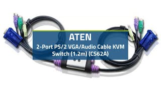 ATEN 2Port PS2 VGAAudio Cable KVM Switch 12m CS62A [upl. by Alanna697]