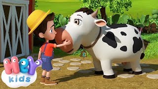 The Cow Song for kids  many more nursery rhymes  HeyKids [upl. by Trub]