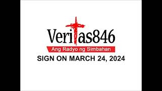 DZRVAM Veritas 846 Sign ON March 24 2024 [upl. by Derdlim]