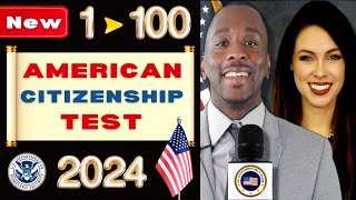 1 to 100 US Citizenship Test 20242025 Questions Easy Answers Ciudadania Americana Interview [upl. by Rabka]