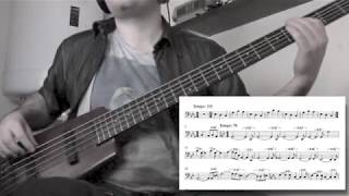 Tomorrow never dies theme bass coverwith Notation [upl. by Yejus750]