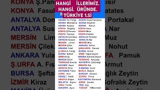 Tarım ürünleri 1si İller [upl. by Stenger825]