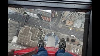 CALGARY TOWER Glass Floor amp WalkAround  Surrounding Area [upl. by Townsend237]