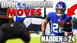 Madden 24 Ball Carrier Moves  Tutorial Tips and Tricks [upl. by Spindell565]