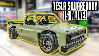 First Start Up of the Tesla Swapped Squarebody  Electric C10 Ep 19 [upl. by Bigler]