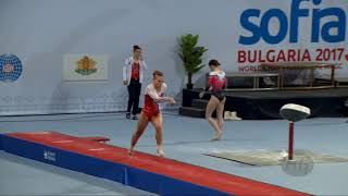 LAMPERIM Lauriane FRA  2017 Trampoline Worlds Sofia BUL  Qualification Tumbling Routine 2 [upl. by Akinorev]