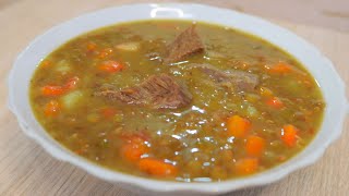 Sopa de LENTEJAS CON CARNE receta SENCILLA y FACIL de preparar  ¡Con un sabor DELICIOSO [upl. by Dyan]