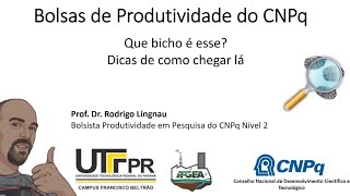 Palestra Bolsas de Produtividade do CNPq [upl. by Ailec475]