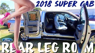 Rear Legroom Review 👖 2018 FORD F150 Super Cab aka Extended Cab  6Foot Man Test [upl. by Acinahs]