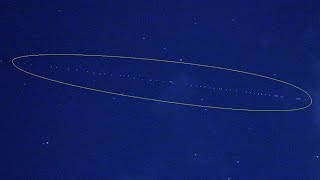 STARLINK 7 8 SpaceX satellites train seen from Earth  45 hours after launch [upl. by Sillert]