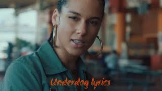 Alicia Keys Underdog lyrics video [upl. by Marvella]