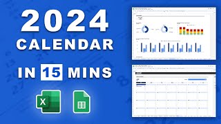 2024 Calendar template in Microsoft Excel [upl. by Ahsilra893]