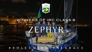 Rolex Middle Sea Race 2024  Zephyr Wins IRC Class 6 [upl. by Salokcin]