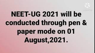 NEET2021 NEWS NEET DATE  INFORMATION 😲😲😲👍👍👍 [upl. by Adelia]