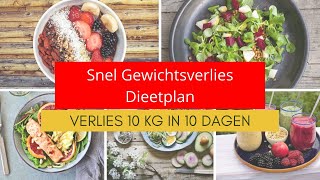 Snel Gewichtsverlies Dieetplan  Hoe Snel Gewicht Te Verliezen  Verlies 10 Kg In 10 Dagen [upl. by Fabriane588]