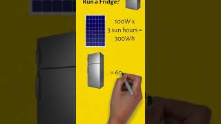 Can a 100W Solar Panel Run a Fridge [upl. by Koziel]