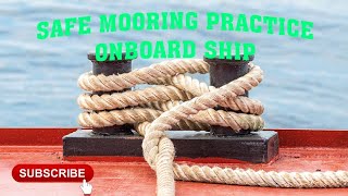 Safe Mooring Practice seaman safetyfirst mooring [upl. by Jacobson]