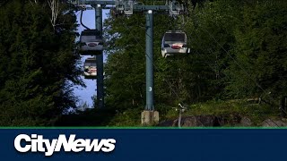 One dead another injured in gondola crash at Quebecs MontTremblant [upl. by Yadrahc]