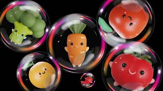 Fruits Dancing with Bubbles  Dancing Fruit  Fun Dance Video with Music [upl. by Fisoi]