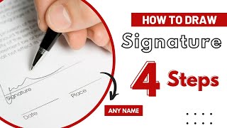 ✅ 4 Steps to Draw Signature any Name  How to Sign  Signature Style Of My Name sign [upl. by Ranitta]