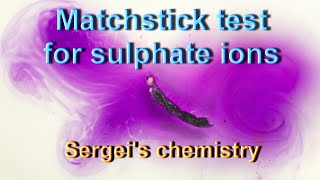 Matchstick test for sulphate ions confirmatory test for sulfates [upl. by Hiram]