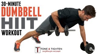 30 Minute Dumbbell HIIT Workout  Strength and Cardio in one amazing workout [upl. by Arielle138]