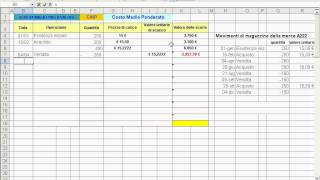 Magazzino valorizzato a costo medio ponderato [upl. by Ehc]