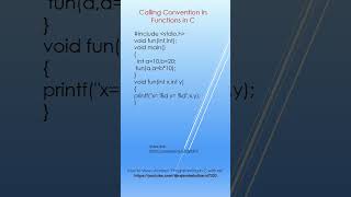 Calling convention in C How arguments are passed to function in C education Programming in C [upl. by Roderick]