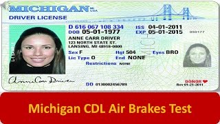 Michigan CDL Air Brakes Test [upl. by Halden758]