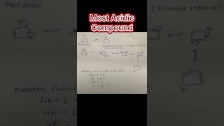 Most Acidic  Stable Conjugate Base  Resonance Stabilised shorts [upl. by Frodeen438]