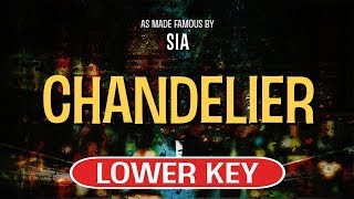 Chandelier Karaoke Lower Key  Sia [upl. by Eneles]