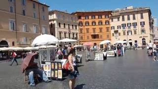 Roma dal lungotevere a Piazza Navona  Rome from Tiber to Navona square [upl. by Anitirhc]