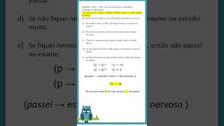 Raciocínio lógico Tribunal Questão 40  Equivalências Lógicas shorts concursotribunais [upl. by Neit]