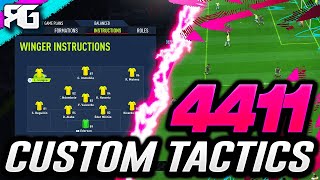 FIFA 22  INSANE BEST 4411 CUSTOM TACTICSINSTRUCTIONS  FIFA 22 ULTIMATE TEAM [upl. by Kirbie179]