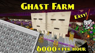 Ghast Farm 6000 Items Per Hour EXPANDABLE  Minecraft Farm Tutorial  BEDROCK MCPE XBOX PS SWITCH [upl. by Nehgam]