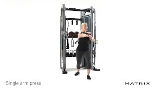 Single Arm Press Exercises  Versa Functional Trainer  Matrix Fitness [upl. by Ednalrym]