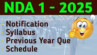 NDA 1  2025 NOTIFICATION OUT🤞SYLLABUS SCHEDULE PYQS I OFFICIAL WEBSITE 🔗 [upl. by Yulma388]