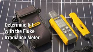 Find Inclination of a Panel with the Fluke Solar Irradiance Meter [upl. by Lledraw]