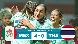 Mexico Femenil vs Tailandia 40 Resumen Goles 2024 [upl. by Abbottson857]